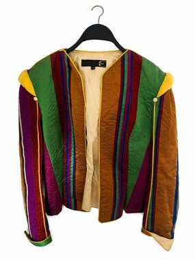 Exquisite 🇮🇹 Roberto Cavalli Multicolor Quilted Blazer - Couture